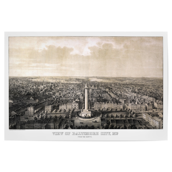 Poster 30x20 cm "Karte von Baltimore - Maryland" artboxONE - Architektur,Kartografie