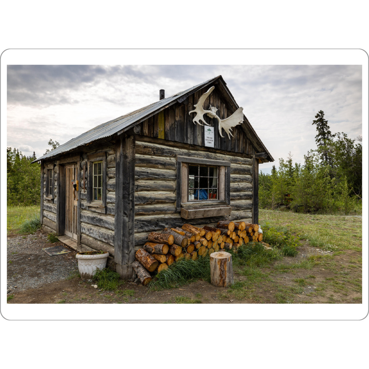 Tischset "Goldsucher Blockhütte in Kanada" artboxONE - Architektur - Kanada,Alaska,Yukon,Blockhaus,Hütte,Goldsucher,Wildnis,Haus - Bild kanada