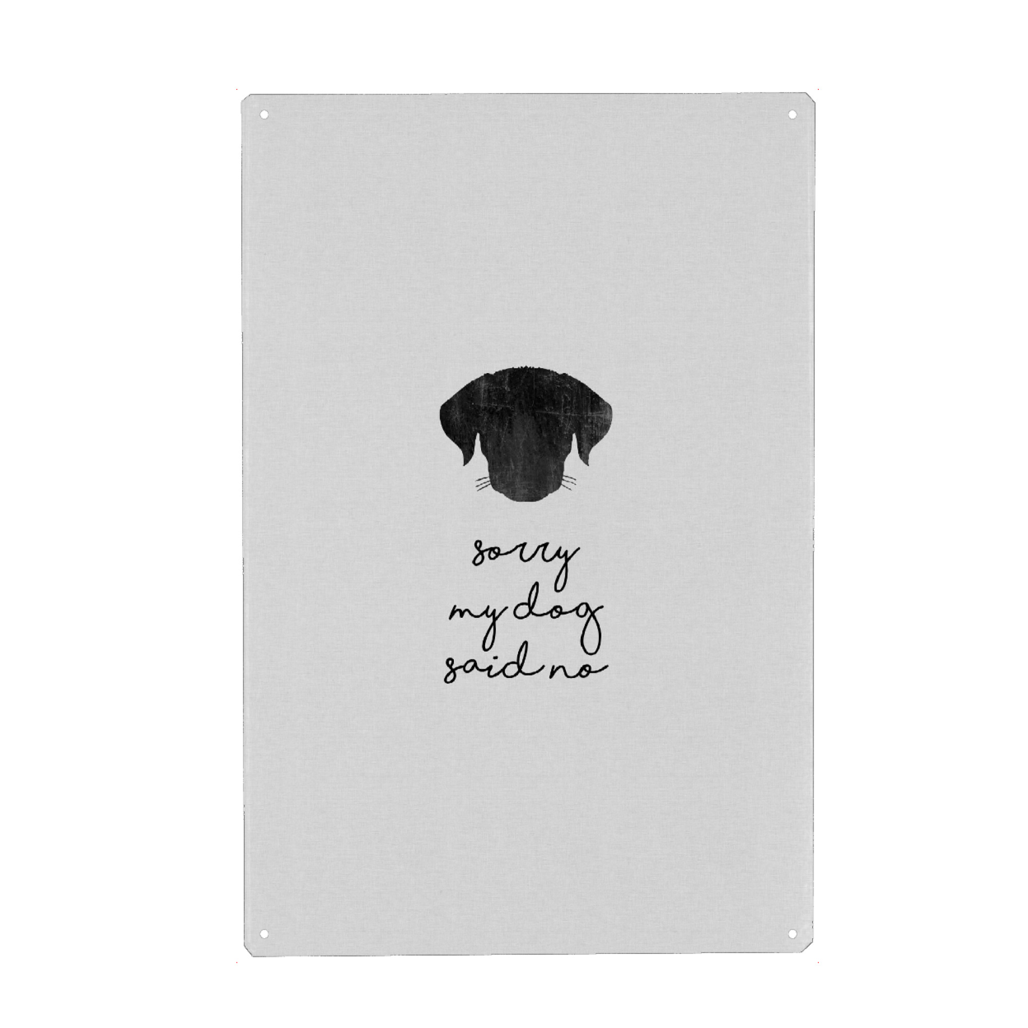 Holzbild "Mein Hund hat nein gesagt" artboxONE - Typografie,Tiere,Abstrakt,Lustig