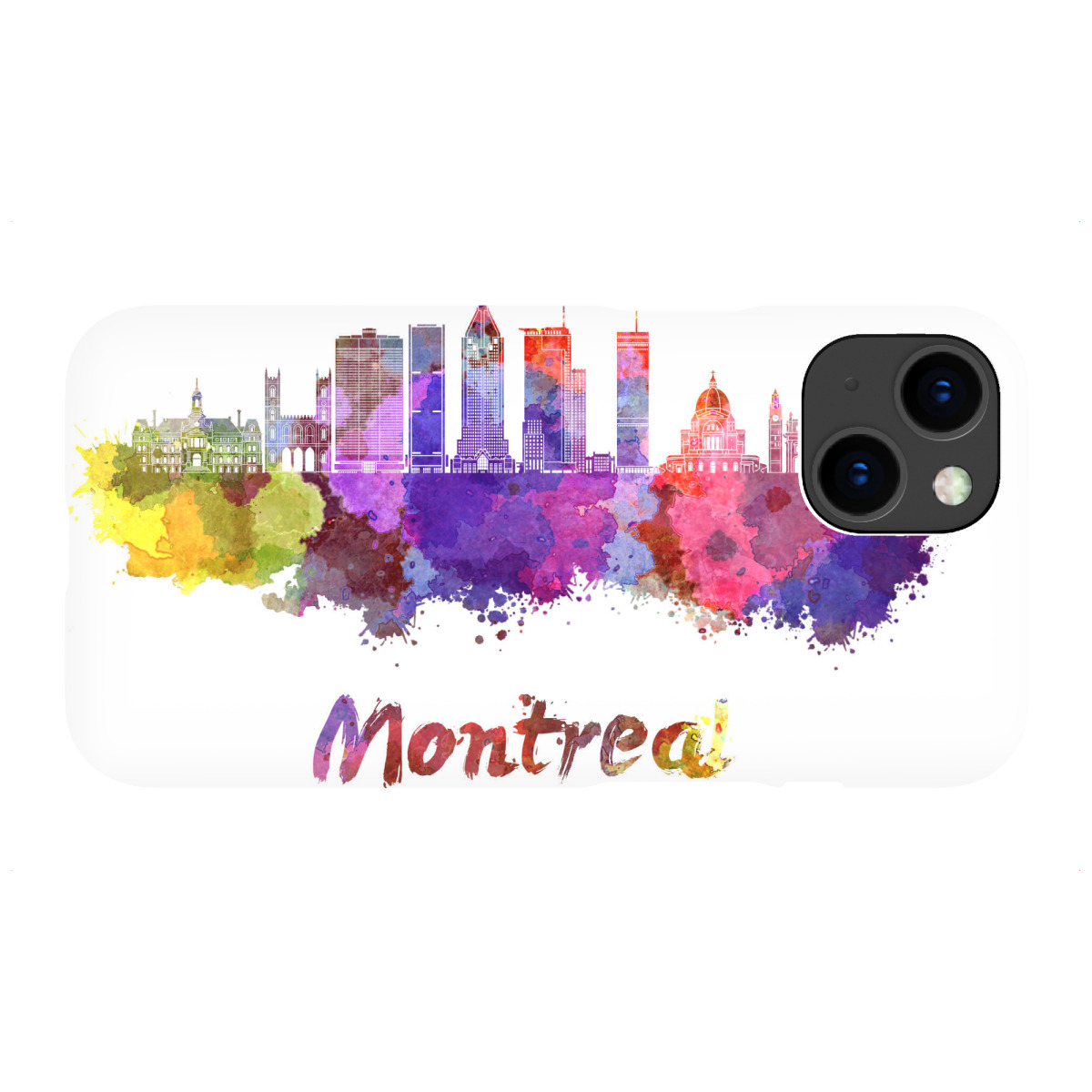 "Skyline von MONTREAL in Aquarell-r"für iPhone - Premium-Case Handyhülle artboxONE