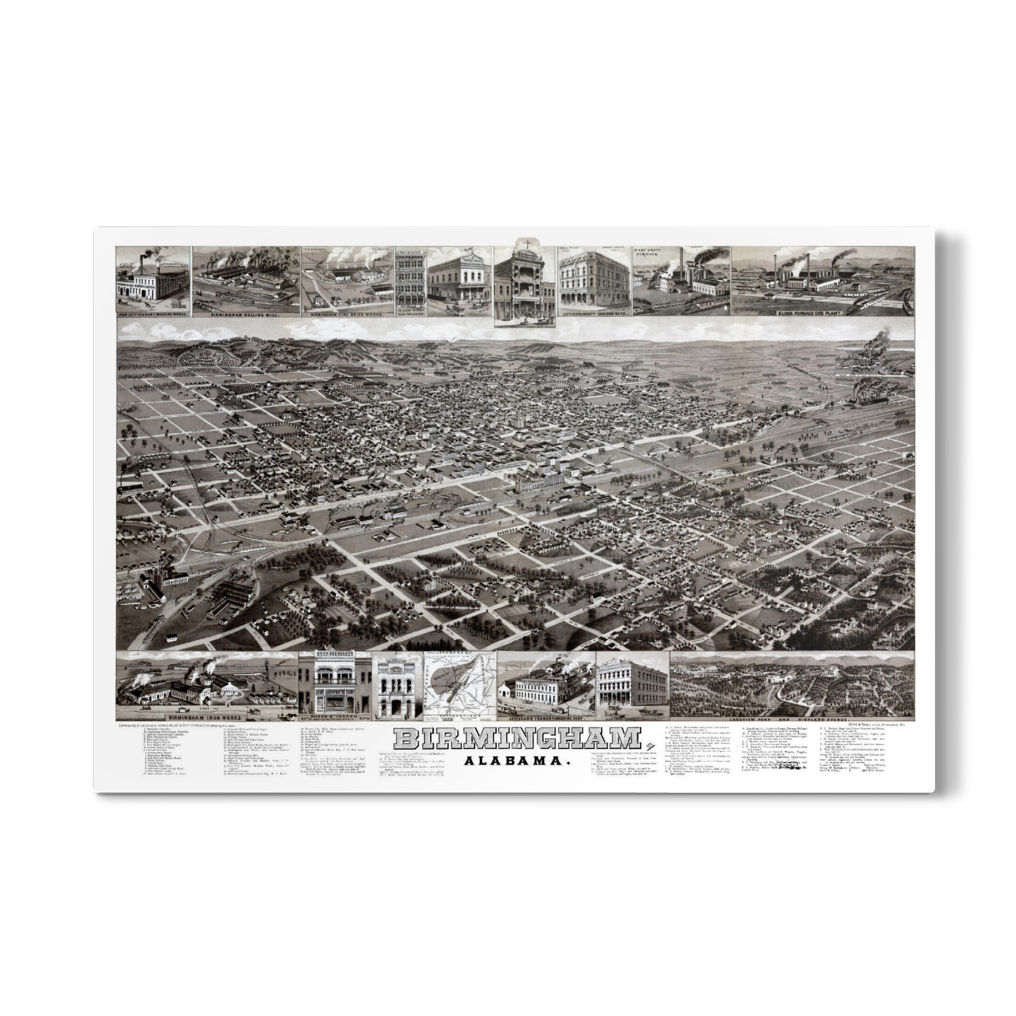 Galerie-Print "Antique map of Birmingham" 30x20 cm artboxONE