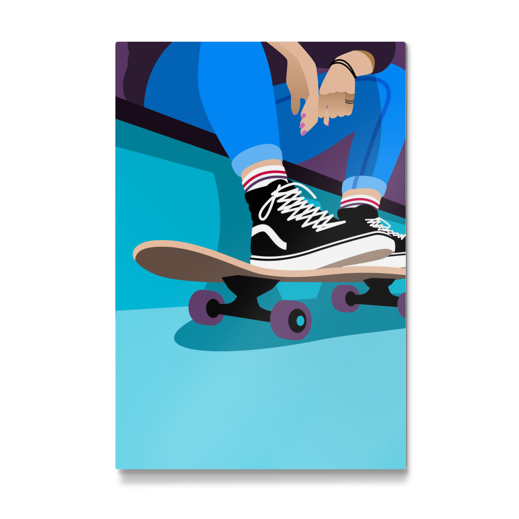 Galerie-Print "Skater Girl mit Vans" 30x20 cm artboxONE