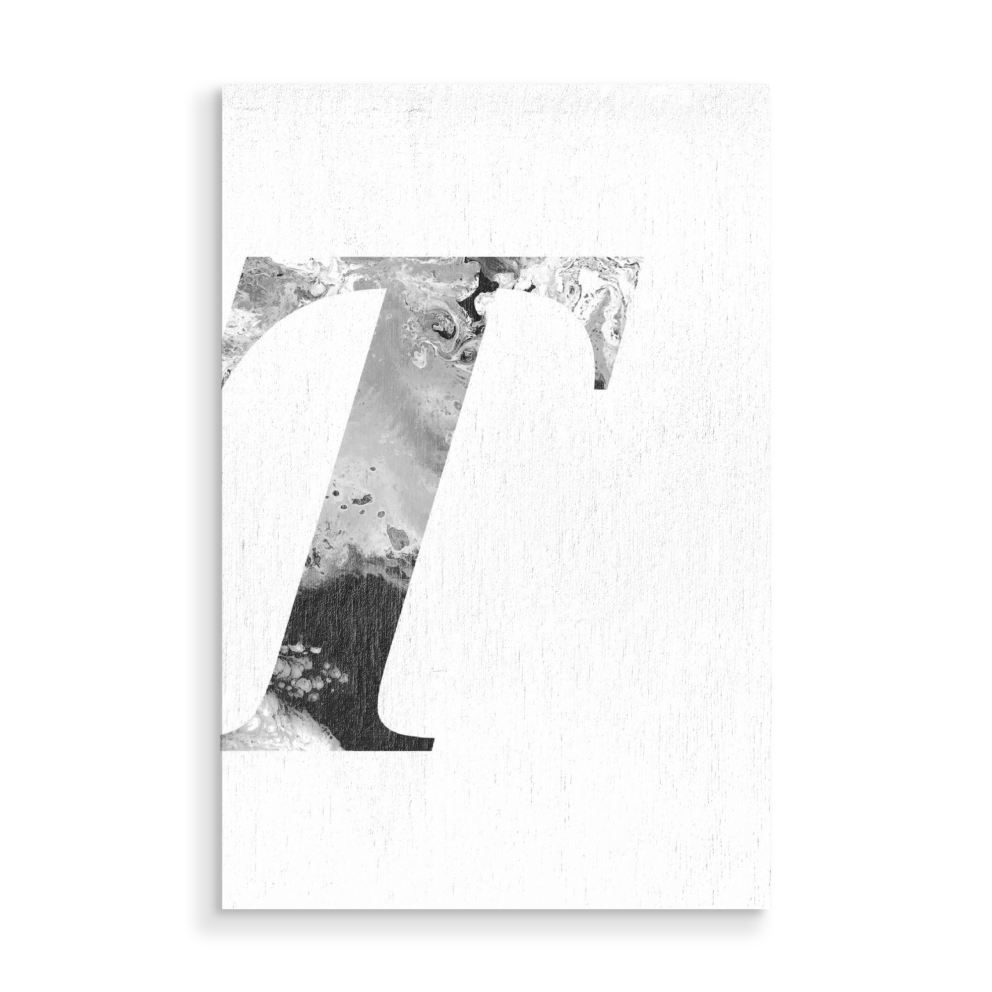 Holzbild "Buchstabe Alphabet T" artboxONE - Typografie,Schwarzweiß,Buchstaben,Buchstaben / T