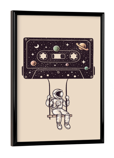 Poster mit schwarzem Rahmen "Enkel Dika - Nostalgic Trip" artboxONE - Musik,Männer,Galaxy