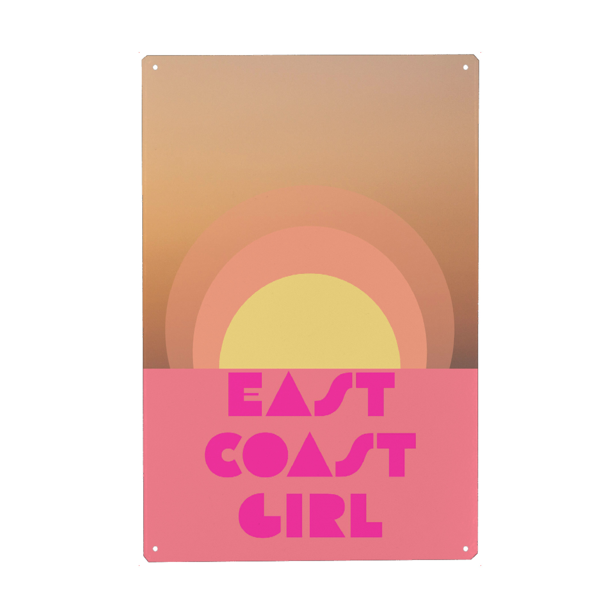 Metall Poster "Ostseemädchen Illustration" artboxONE - Typografie,Abstrakt,Reise / Strand und Meer