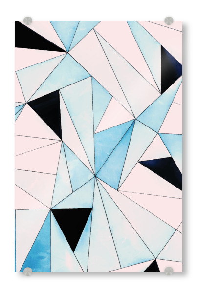 Acrylglasbild "Geometrische Auswaschung" artboxONE - Abstrakt,Geometrie