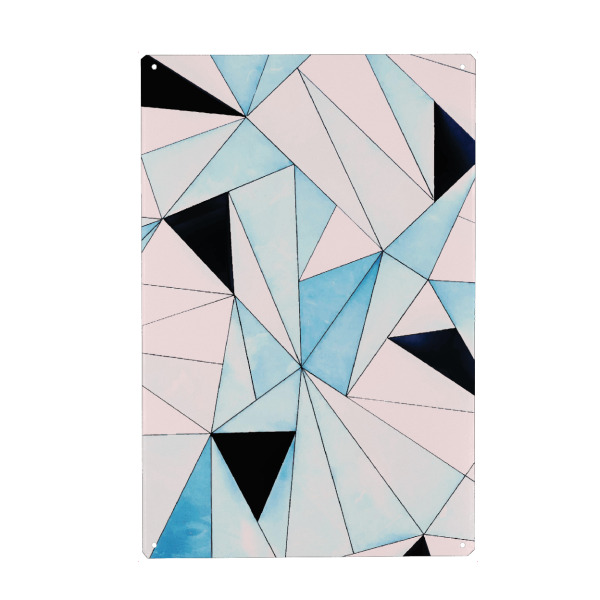 Metall Poster "Geometrische Auswaschung" artboxONE - Abstrakt,Geometrie