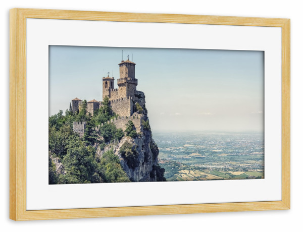 Poster mit Rahmen kiefer "Republik San Marino" artboxONE - Städte,Natur,Reise,Architektur,Reise / Länder