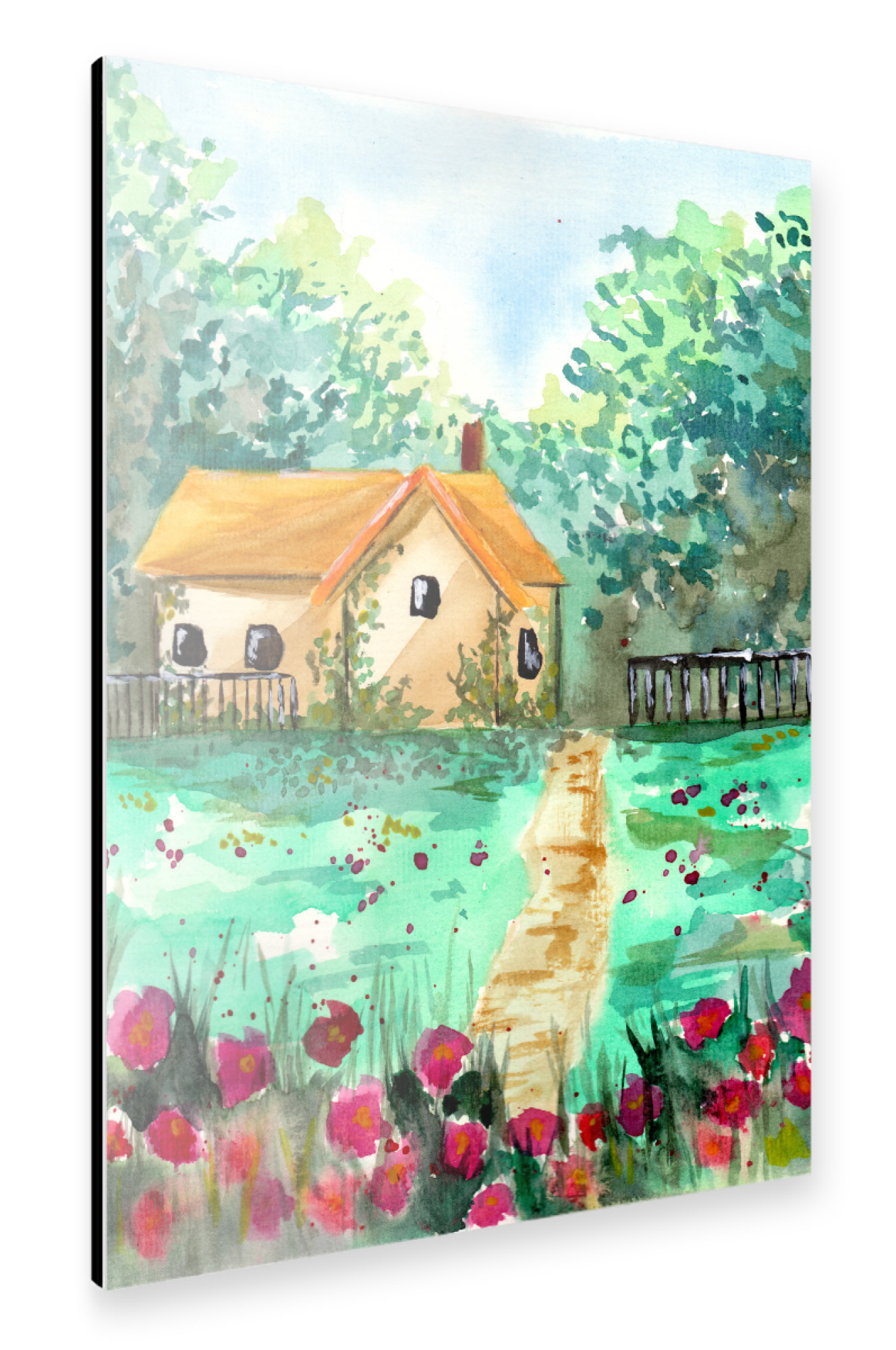 Alu-Dibond "Kleines Gartenhaus" 75x50 cm artboxONE
