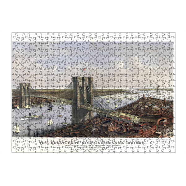 Puzzle Ravensburger "Flusskarte von New York" artboxONE - Architektur,Kartografie