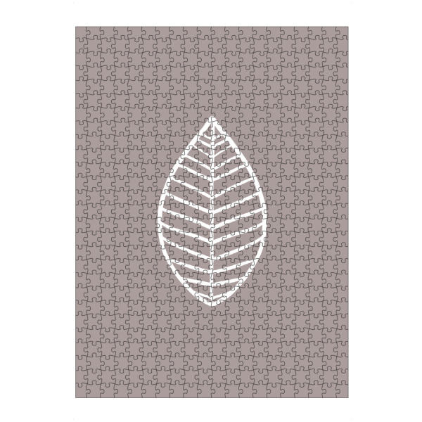 artboxONE Puzzle "Blatt auf Pastell Taupe" artboxONE - Natur,Floral,Abstrakt,Geometrie