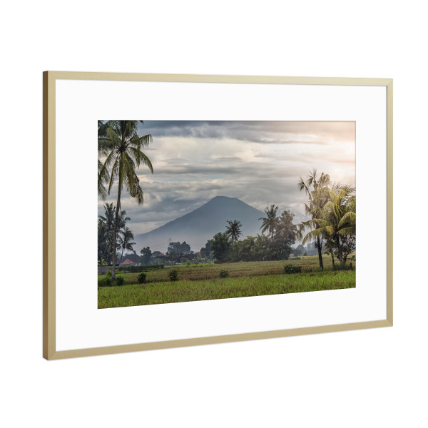 Poster mit Rahmen Gold "Landschaft auf Bali" artboxONE - Natur,Reise,Reise / Asien,Reise / Länder