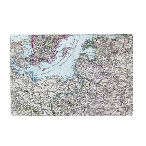 Metall Poster "Alte Karte von Baltikum" artboxONE - Kartografie - Karte,Plan,Antik,Retro,Alt,Karten,Karte der welt,Illustration,Baltikum,Europa