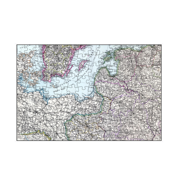 artboxONE Puzzle "Alte Karte von Baltikum" artboxONE - Kartografie - Karte,Plan,Antik,Retro,Alt,Karten,Karte der welt,Illustration,Baltikum,Europa
