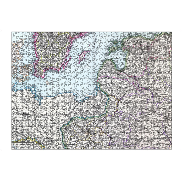 Puzzle Ravensburger "Alte Karte von Baltikum" artboxONE - Kartografie - Karte,Plan,Antik,Retro,Alt,Karten,Karte der welt,Illustration,Baltikum,Europa