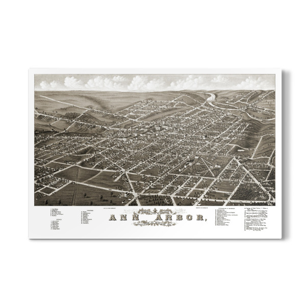 Galerie-Print "Antike Karte von Ann Arbor" 30x20 cm artboxONE