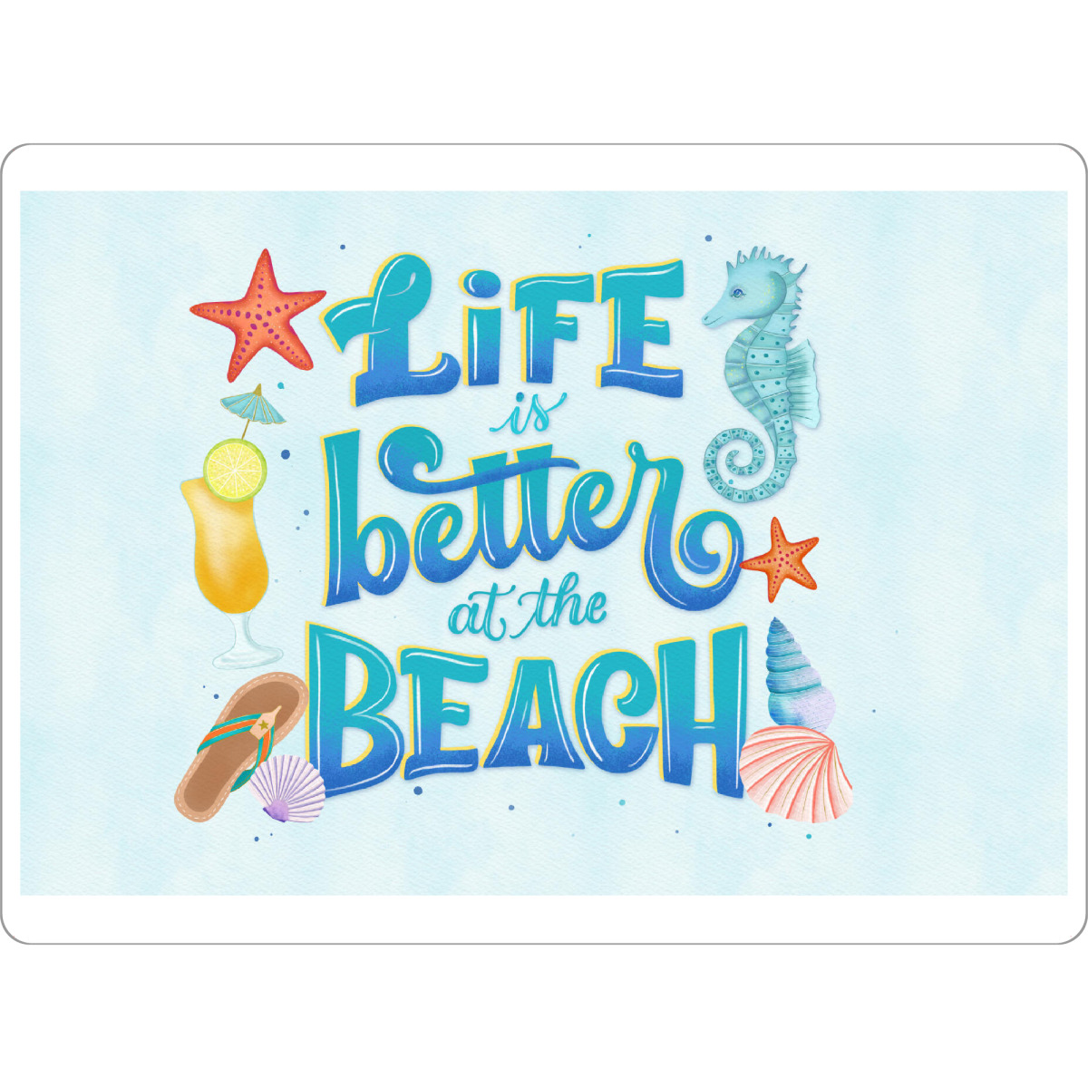 Tischset "Sommer, Strand und das Meer" artboxONE - Typografie,Tiere,Lustig