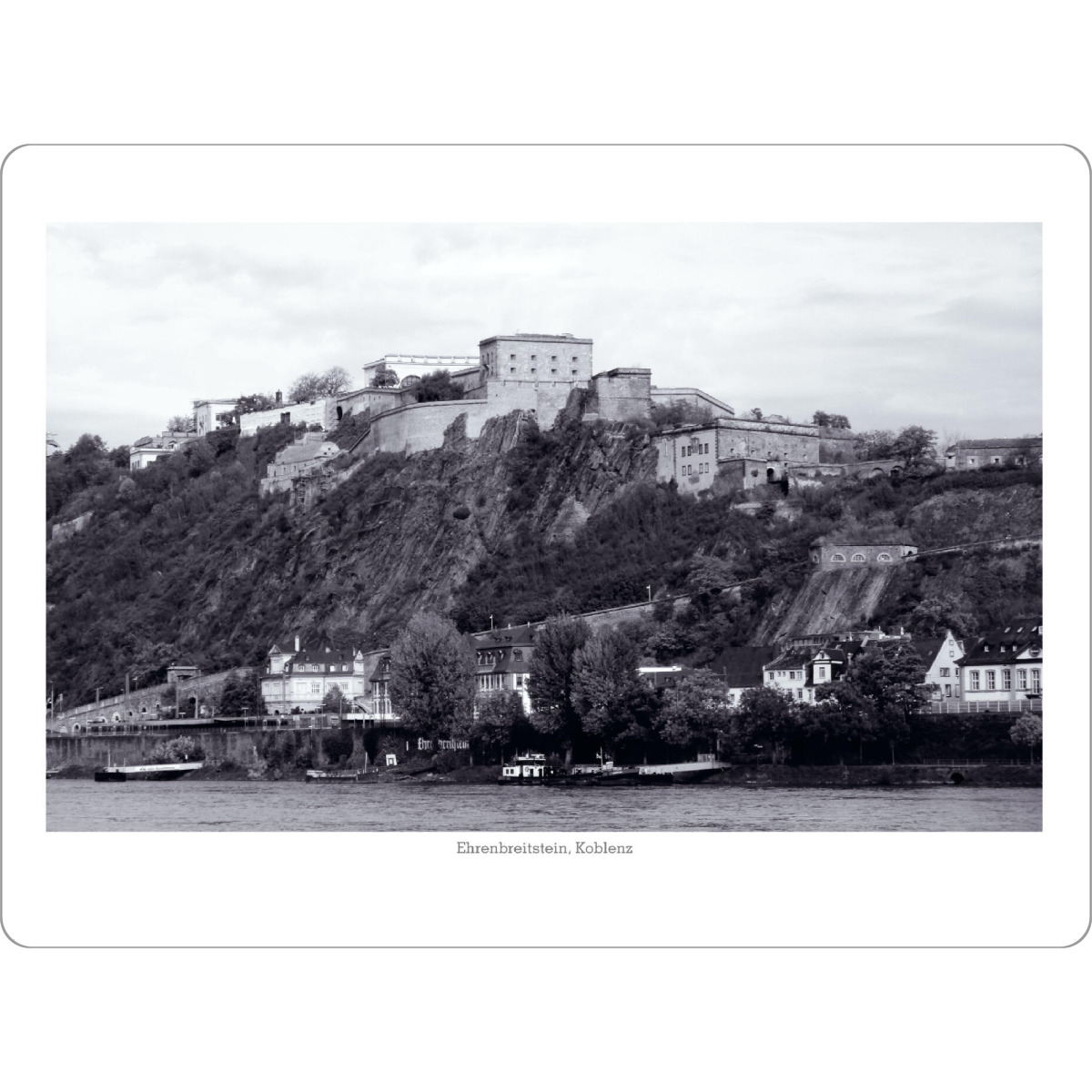 Tischset "Festung Ehrenbreitstein" artboxONE - Städte,Reise,Schwarzweiß,Reise / Länder