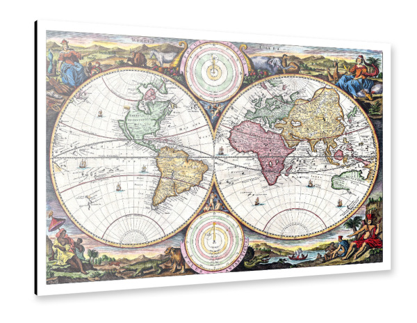 Alu-Dibond "Karte der Welt-b" 30x20 cm artboxONE