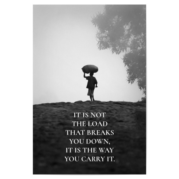 Poster "Carry Wisely" artboxONE - Typografie - Poem,Poetry,Quote,Quotes,Motivation,Motivational,Typo,Typografie,Gedicht