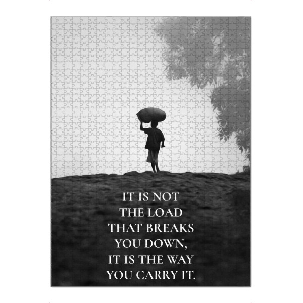 Puzzle Ravensburger "Carry Wisely" artboxONE - Typografie - Poem,Poetry,Quote,Quotes,Motivation,Motivational,Typo,Typografie,Gedicht - Bild poem