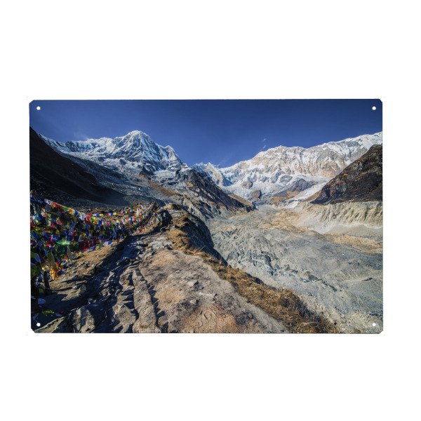 Metall Poster "Basislager Annapurna" artboxONE - Natur,Reise,Reise / Asien,Reise / Länder
