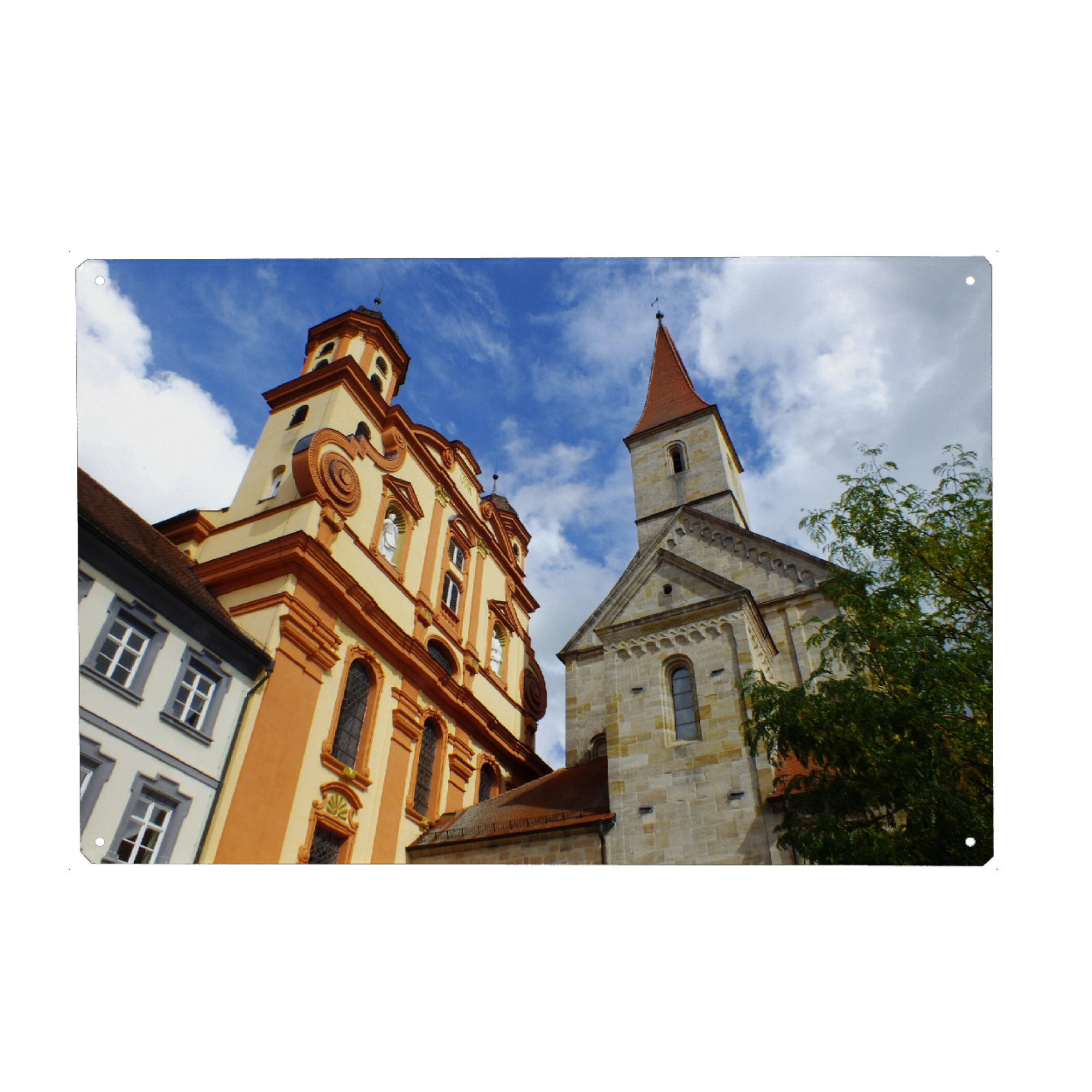 Holzbild "Stadtkirche Ellwangen" artboxONE - Städte,Reise,Architektur,Reise / Länder