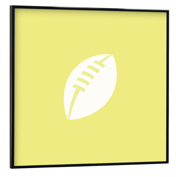 Poster mit schwarzem Rahmen 30x30 cm "FootballTHREE" artboxONE - Sport - Football,Sports,Sport,Yellow,Gelb,Illustration