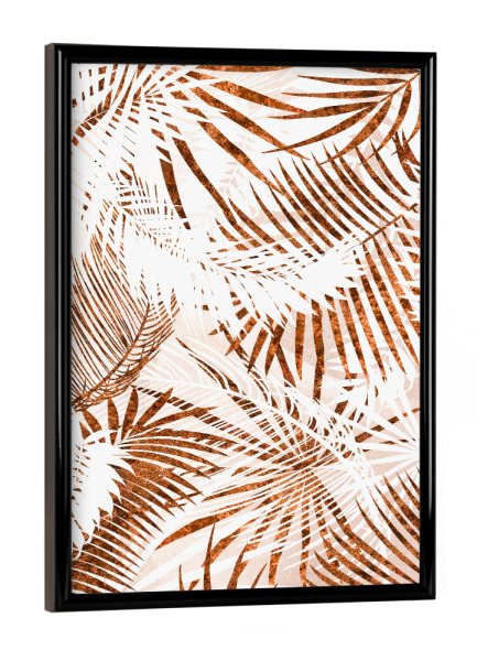 Poster mit schwarzem Rahmen "Kupfer Palme" artboxONE - Natur,Floral