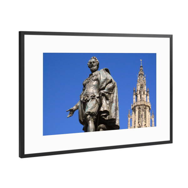 Poster mit Rahmen Schwarz (Metallic) "Rubens in Antwerpen" artboxONE - Städte,Reise,Architektur,Reise / Länder
