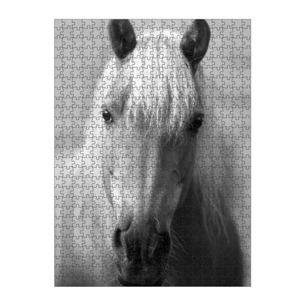 artboxONE Puzzle "Pferde Portrait schwarz-weiß" artboxONE - Natur,Tiere