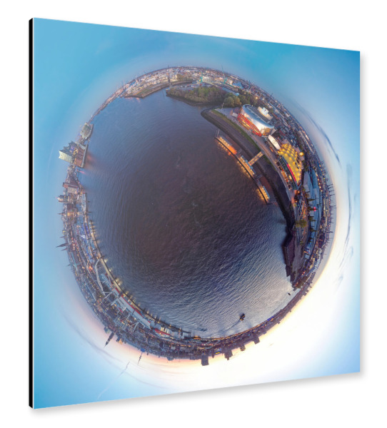 Alu-Dibond "Hamburg Stage-Theater & Elphi" 30x30 cm artboxONE