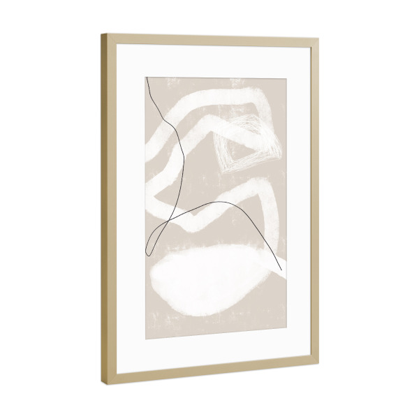 Poster mit Rahmen Gold "Safe Place" artboxONE - Abstrakt,Geometrie