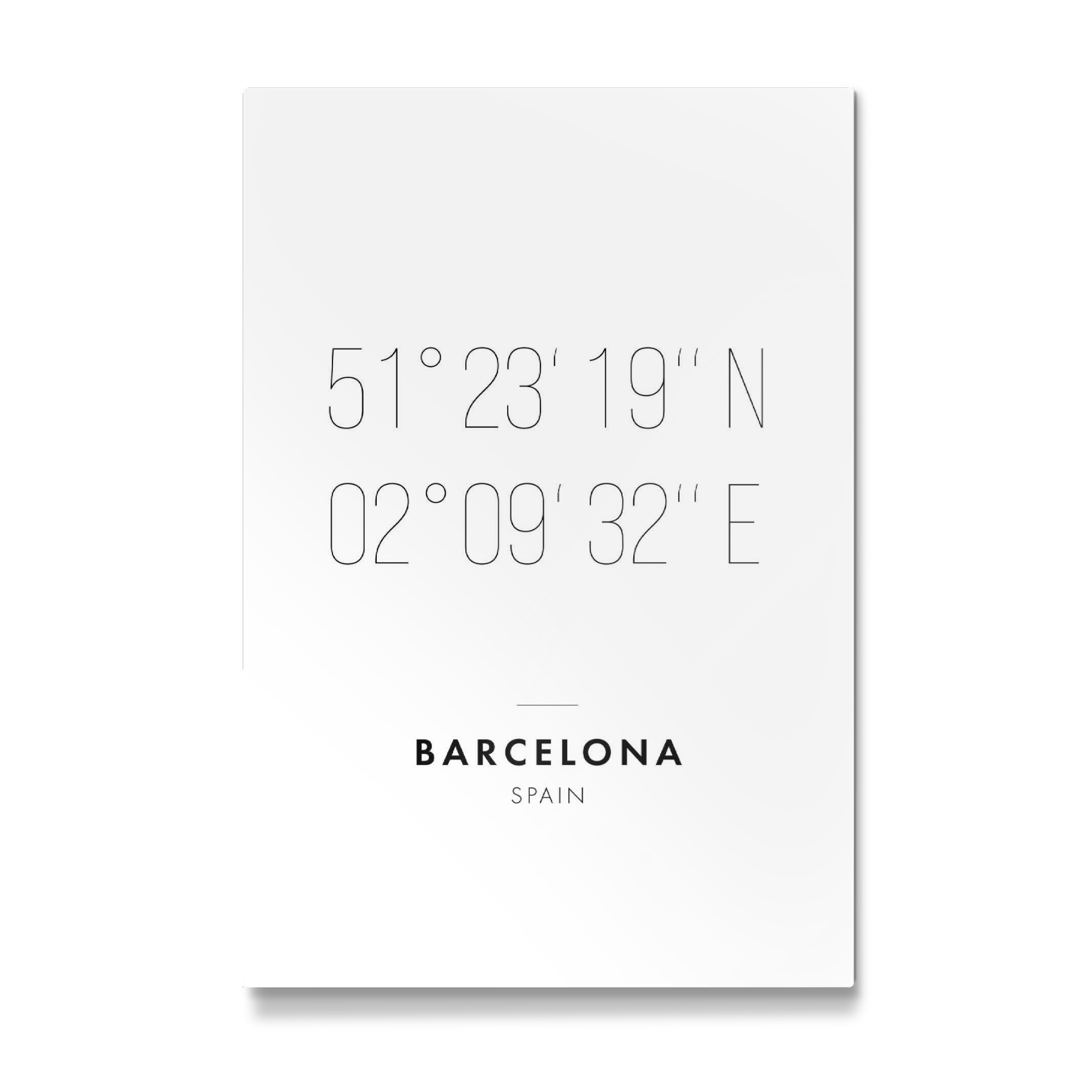 Galerie-Print "Koordinaten Barcelona" 75x50 cm artboxONE