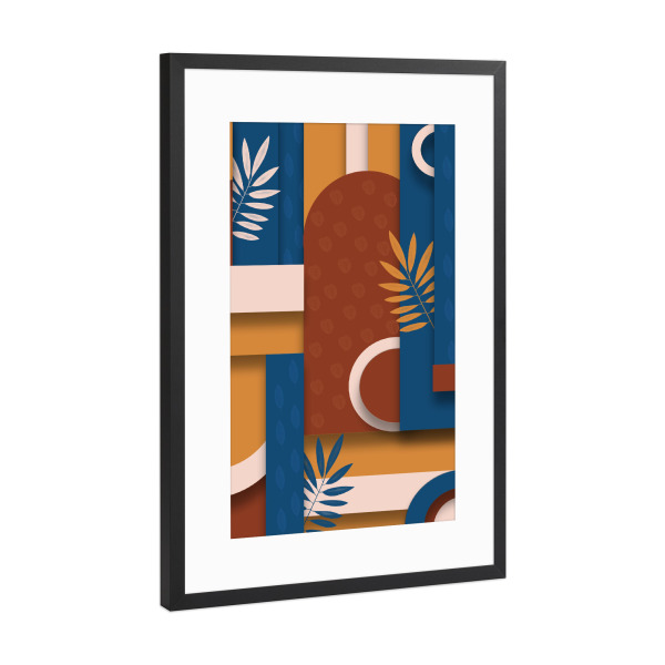 Poster mit Rahmen Schwarz (Metallic) "Living in the Sahara" artboxONE - Reise / Afrika - Sahara,Tribal,Zeitgenössisch,Mitte des jahrhunderts