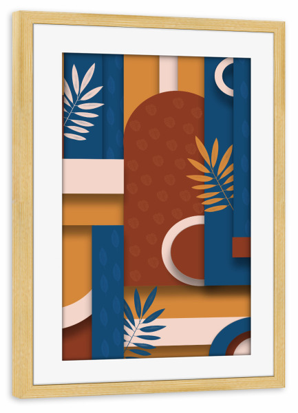 Poster mit Rahmen kiefer "Living in the Sahara" artboxONE - Reise / Afrika - Sahara,Tribal,Zeitgenössisch,Mitte des jahrhunderts