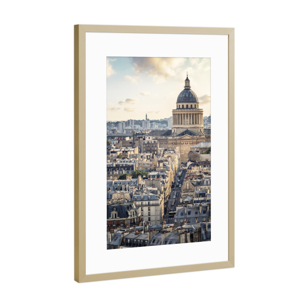 Poster mit Rahmen Gold "Pariser Pantheon" artboxONE - Städte,Reise,Architektur,Städte / Paris,Reise / Länder