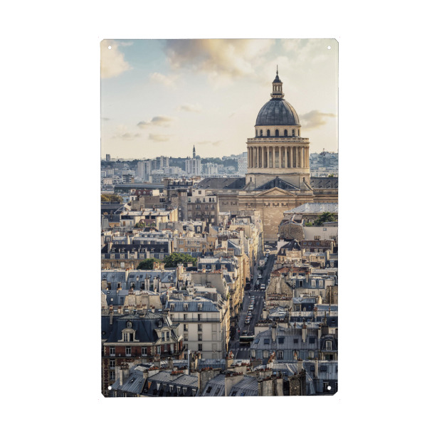 Metall Poster "Pariser Pantheon" artboxONE - Städte,Reise,Architektur,Städte / Paris,Reise / Länder
