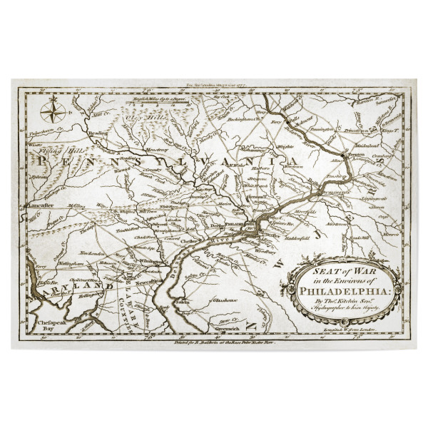 Poster 30x20 cm "Philadelphia-Bildkarte-m" artboxONE - Architektur,Kartografie