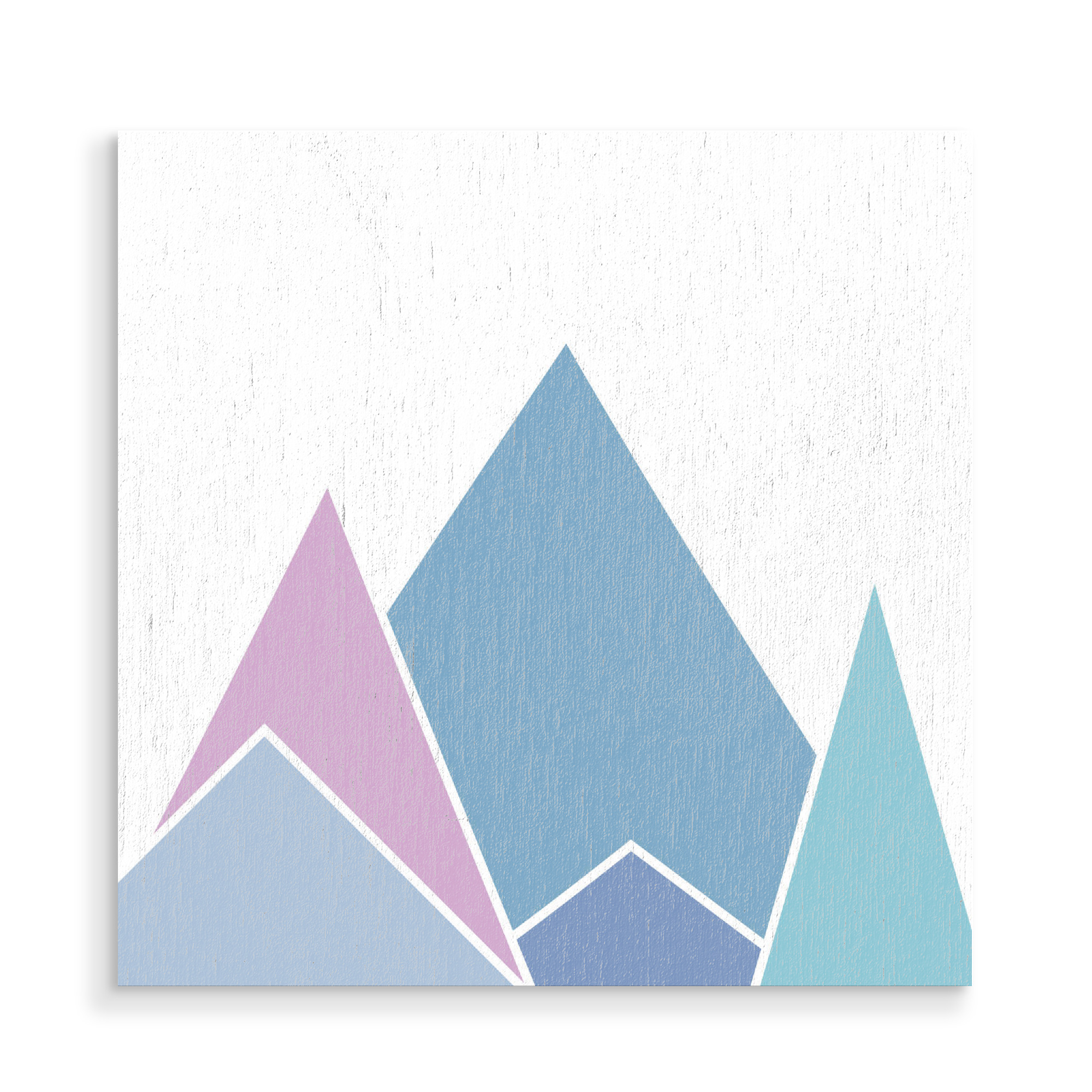 Holzbild "Abstrakte Berge blau" artboxONE - Abstrakt - Illustration,Abstrakt,Abstract,Berg,Mountain,Art,Blue