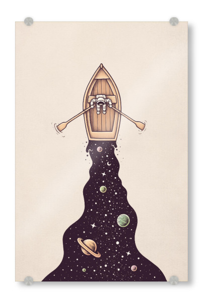 Acrylglasbild "Enkel Dika - Galaxy Adventures" artboxONE - Comic,Männer,Galaxy