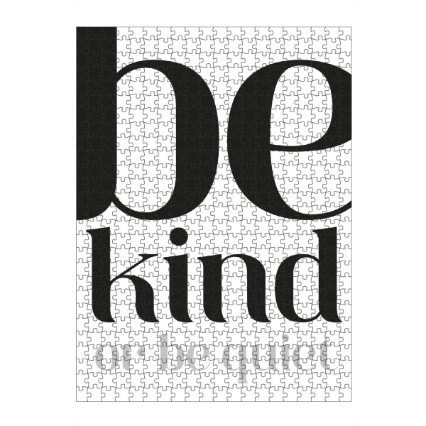Puzzle Ravensburger "Be kind or be quiet" artboxONE - Typografie,Schwarzweiß,Lustig
