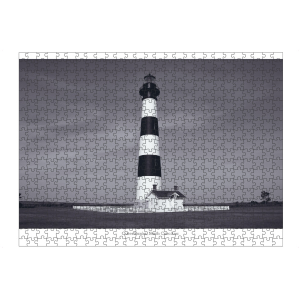 Puzzle Ravensburger "Bodie Light, Outer Banks, NC" artboxONE - Reise,Schwarzweiß,Architektur,Reise / Strand und Meer,Reise / Länder