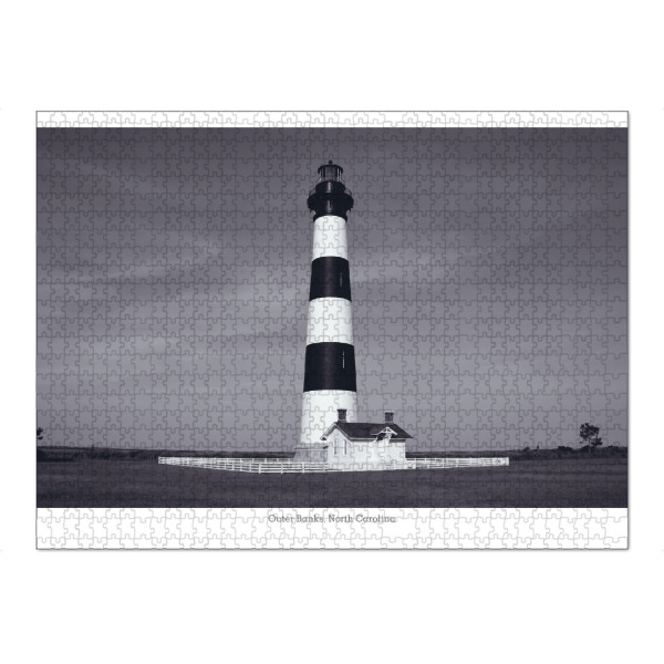 Puzzle Ravensburger "Bodie Light, Outer Banks, NC" artboxONE - Reise,Schwarzweiß,Architektur,Reise / Strand und Meer,Reise / Länder