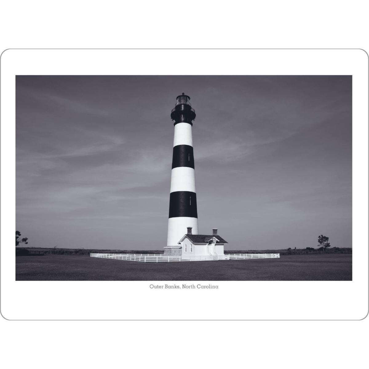 Tischset "Bodie Light, Outer Banks, NC" artboxONE - Reise,Schwarzweiß,Architektur,Reise / Strand und Meer,Reise / Länder