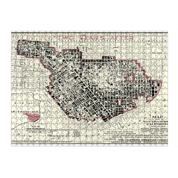 Puzzle Ravensburger "Karte von San Francisco" artboxONE - Kartografie