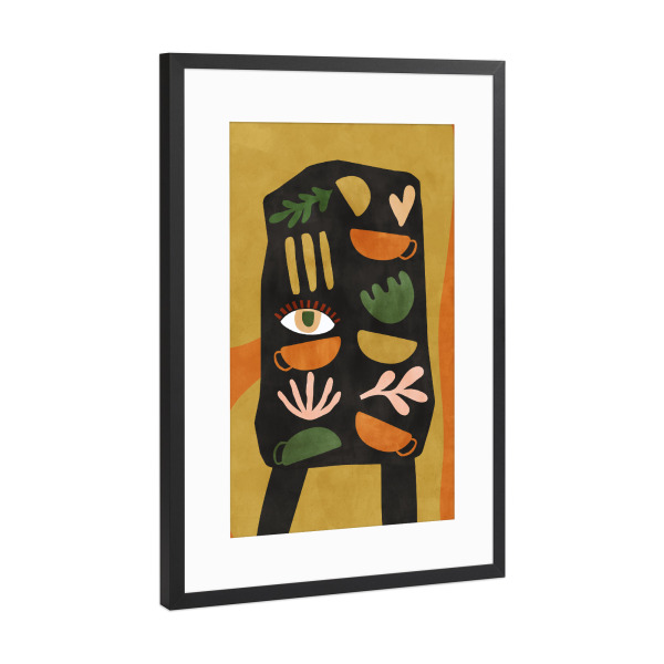 Poster mit Rahmen Schwarz (Metallic) "After coffee by TAS" artboxONE - Essen & Trinken,Abstrakt,Geometrie