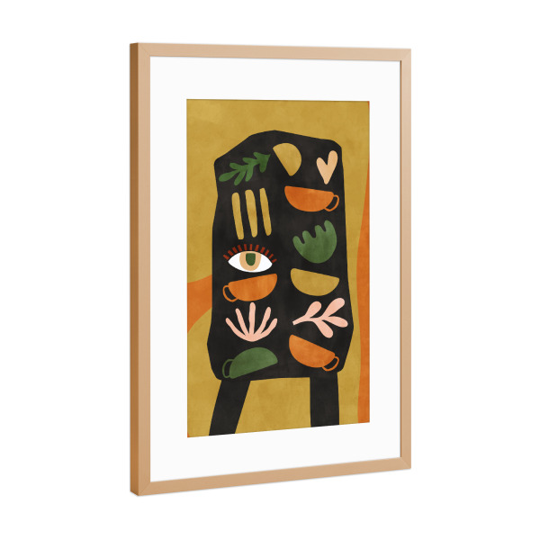 Poster mit Rahmen Kupfer "After coffee by TAS" artboxONE - Essen & Trinken,Abstrakt,Geometrie