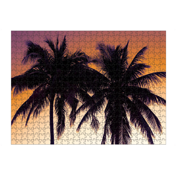 artboxONE Puzzle "Sonnenuntergang hinter Palmen" artboxONE - Natur,Reise,Floral,Reise / Strand und Meer,Reise / Länder