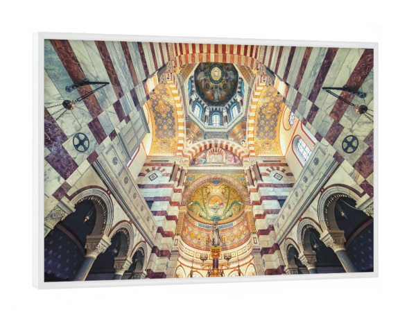 Poster mit weißem Rahmen "Notre-Dame de la Garde" artboxONE - Städte,Reise,Architektur,Reise / Länder,Städte / Weitere